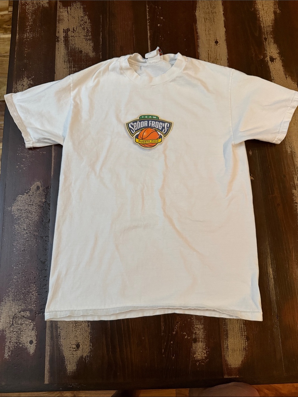 Classic Vintage Senor Frogs Puerto Rico logo design front and back design